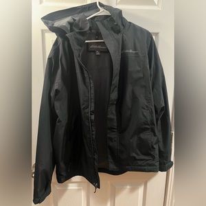 Eddie Bauer Men's Rainfoil Packable Jacket -Size M - Black